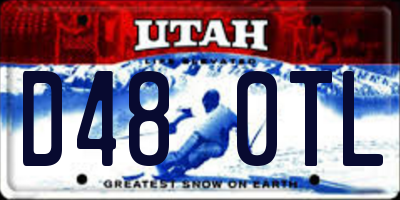 UT license plate D480TL