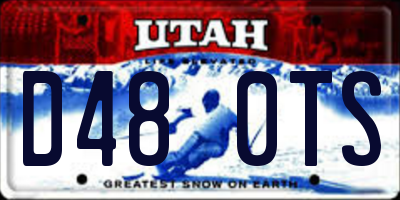 UT license plate D480TS