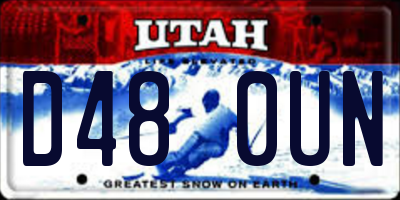 UT license plate D480UN