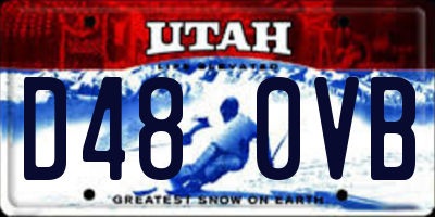 UT license plate D480VB