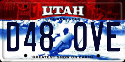 UT license plate D480VE