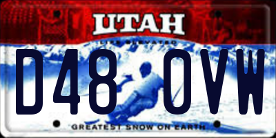 UT license plate D480VW