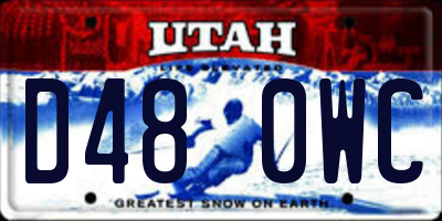 UT license plate D480WC