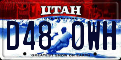 UT license plate D480WH