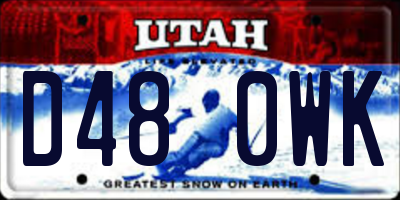 UT license plate D480WK