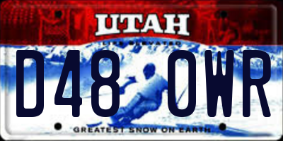 UT license plate D480WR