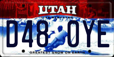 UT license plate D480YE