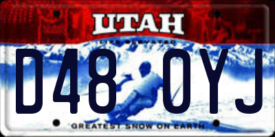 UT license plate D480YJ