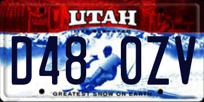 UT license plate D480ZV
