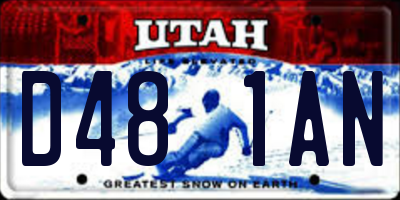 UT license plate D481AN
