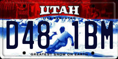 UT license plate D481BM