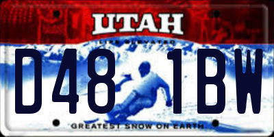 UT license plate D481BW