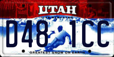 UT license plate D481CC