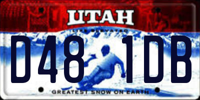 UT license plate D481DB