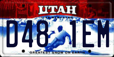 UT license plate D481EM