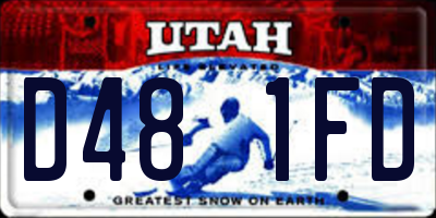 UT license plate D481FD