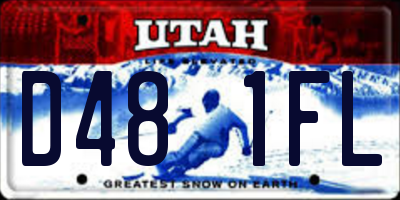 UT license plate D481FL