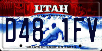 UT license plate D481FV