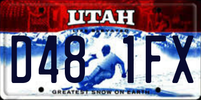 UT license plate D481FX