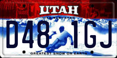 UT license plate D481GJ