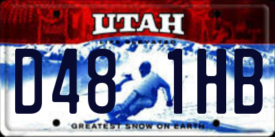 UT license plate D481HB