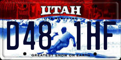 UT license plate D481HF