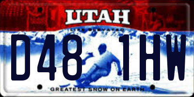 UT license plate D481HW