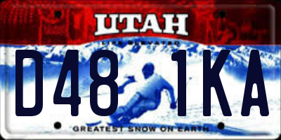 UT license plate D481KA