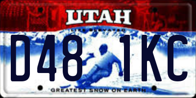 UT license plate D481KC