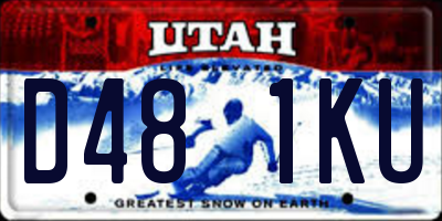 UT license plate D481KU