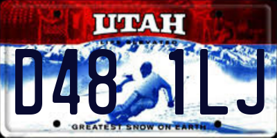 UT license plate D481LJ