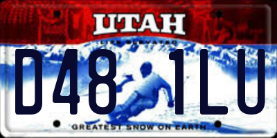UT license plate D481LU