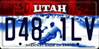 UT license plate D481LV