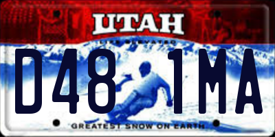 UT license plate D481MA