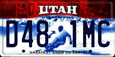 UT license plate D481MC