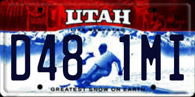 UT license plate D481MI