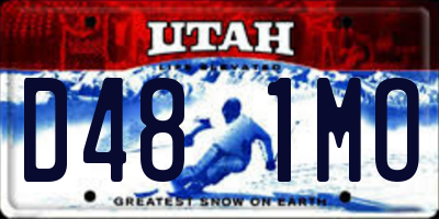 UT license plate D481MO