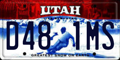 UT license plate D481MS