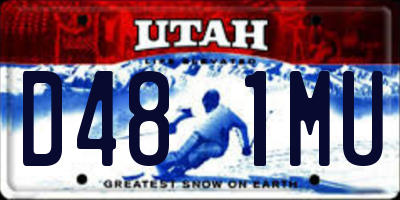 UT license plate D481MU