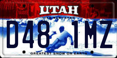 UT license plate D481MZ