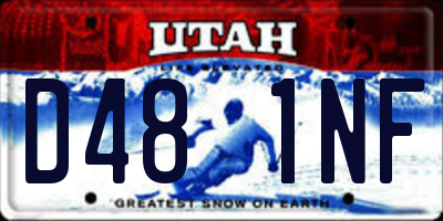 UT license plate D481NF