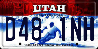 UT license plate D481NH