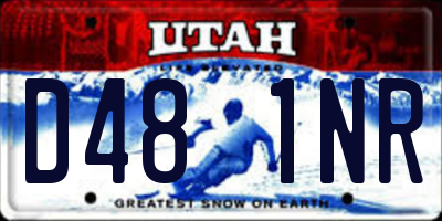 UT license plate D481NR