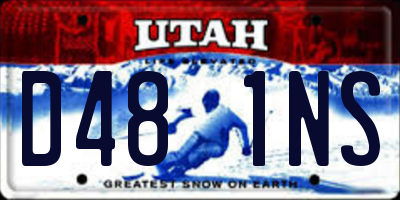 UT license plate D481NS