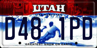 UT license plate D481PD