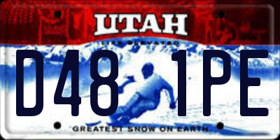 UT license plate D481PE