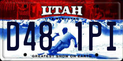 UT license plate D481PI