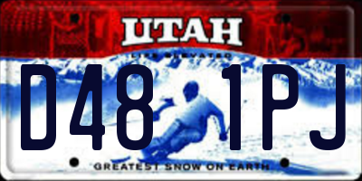 UT license plate D481PJ