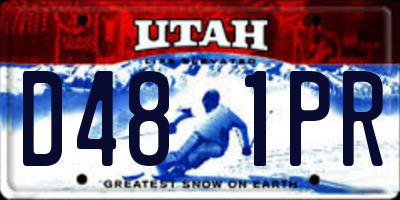 UT license plate D481PR