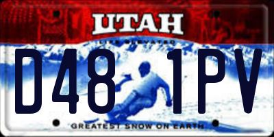 UT license plate D481PV